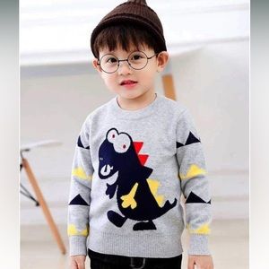 Grey dinosaur sweater NWT